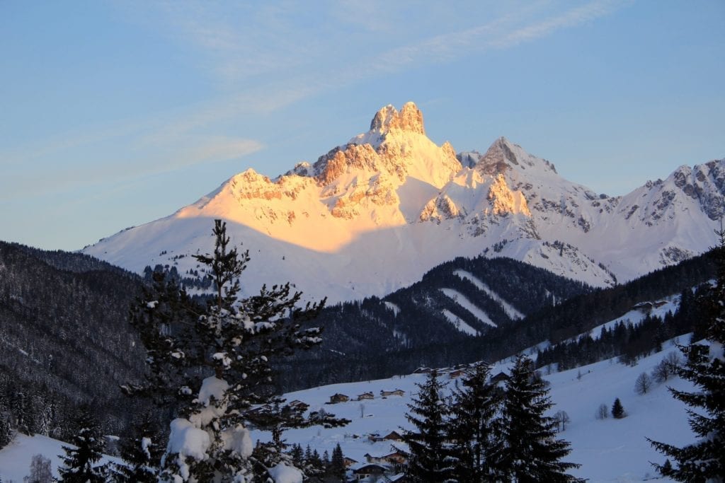 Blick auf die Bischofsmütze, herrlicher Winterurlaub in Filzmoos, Salzburger Land